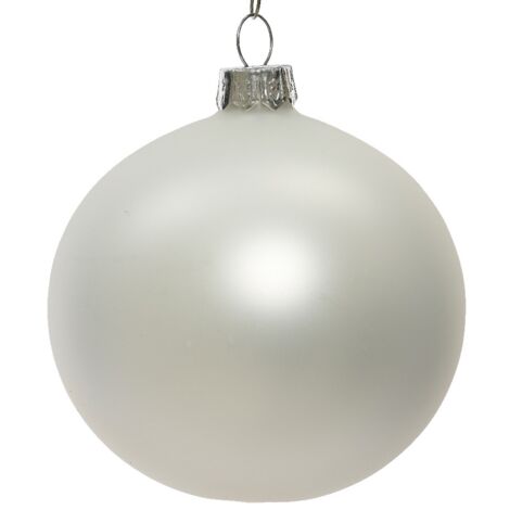 Bola navideña efecto blanco Ø6 cm