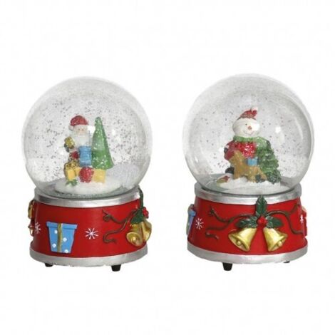BOLA NIEVE STA CLAUS 10X14CM SURTIDA - EHLIS