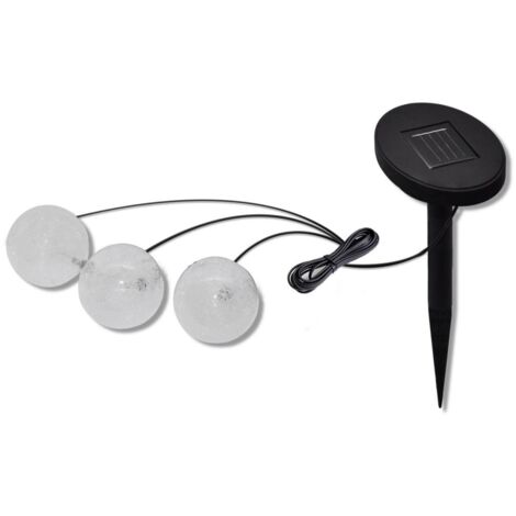 Bola solar LED flotante 3 piezas diámetro 9,5 cm luz decorativa 2402029