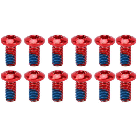 BOLANY 12-teiliges Set Bremsscheibenschrauben aus legiertem Stahl für Mountainbikes, Bremsscheiben-Rotorschrauben