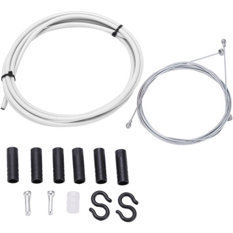 BOLANY Fahrradbremszug- und Hüllenset – 5 mm starker und stabiler Bremszug – Weiß