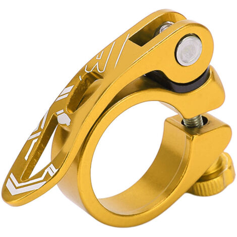 BOLANY Schnellspann-Sattelstützenklemme für Mountainbikes, Aluminiumlegierung, 34,9 mm, Gold