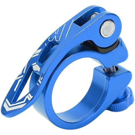 BOLANY Schnellspann-Sattelstützenklemme für Mountainbikes, Aluminiumlegierung, 34,9 mm Sattelstützenklemme, Blau
