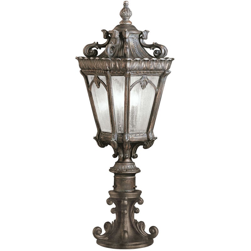

Tournai - Lámpara de pedestal exterior grande de 3 luces Londonderry IP44, E14 - Elstead