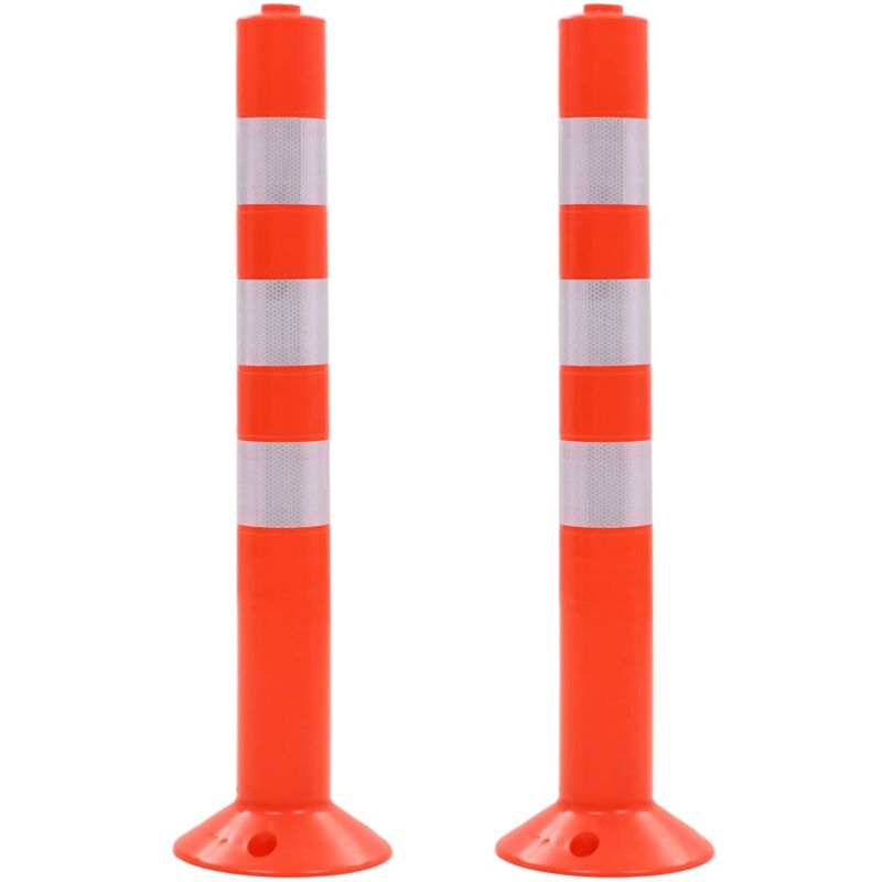 

vidaXL Bolardos de Control de Tráfico Plástico 75 cm 2 Unidades