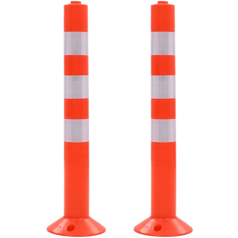 

Bolardos de control de tráfico plástico 75 cm 2 unidades