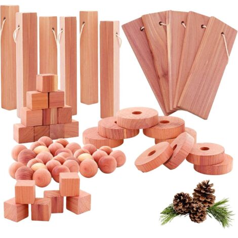 Bolas antipolillas de madera de cedro, bolas antipolillas para ropa, bolas antipolillas naturales sin productos químicos, repelente natural de insectos para armarios y cajones.