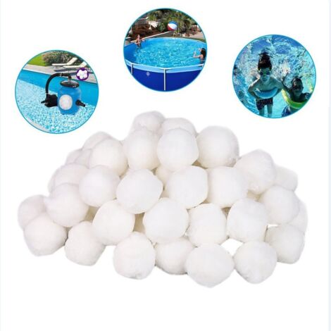 bolas de filtro, medio filtrante. Fabricada en polietileno. Lavable y reutilizable. 700 gramos