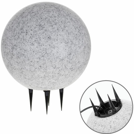 Bolas de Luz con Clavo BONINA IP65 1xE27 Al.37xD.30cm Granito