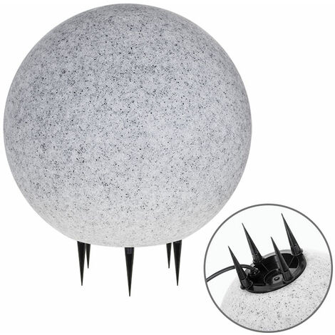 Bolas de Luz con Clavo BONINA IP65 1xE27 Al.46xD.40cm Granito