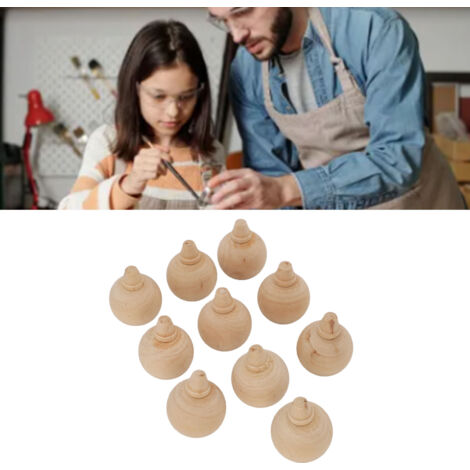 Bolas de madera para manualidades – Bolas navideñas sin terminar – Juego de 10 piezas para manualidades