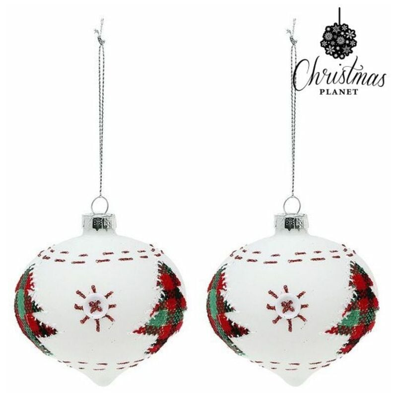 

BHD - Bolas de Navidad 8 cm (2 uds) Cristal Blanco