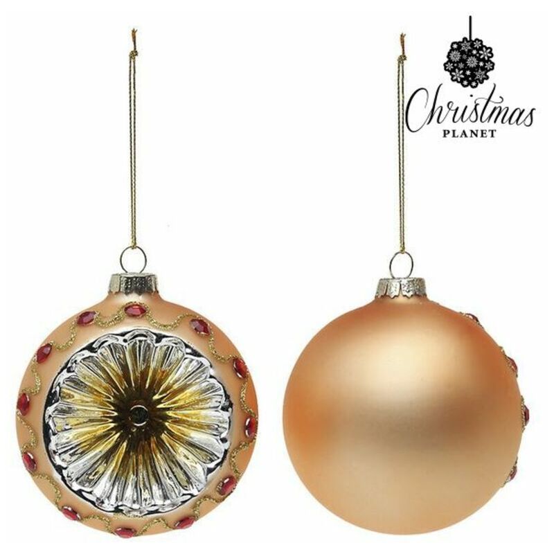 

BHD - Bolas de Navidad 8 cm (2 uds) Cristal Dorado