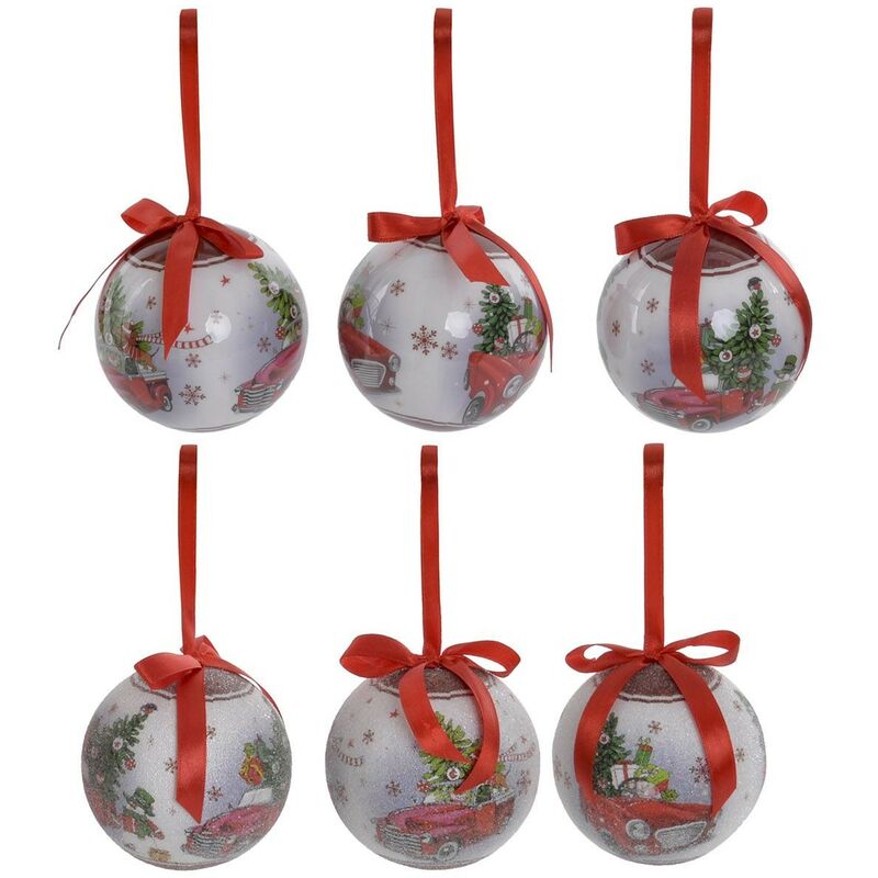 

Hogar Y Mas - BOLAS DE NAVIDAD COCHE SET 7 ø7,5CM