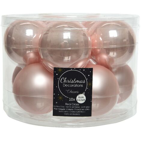 Bolas de Navidad de cristal Diam 6 cm Juego de 10