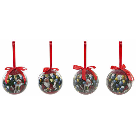 Bolas De Navidad Dkd Home Decor Papá Noel Pvc (7 Pcs) (7.5 X 7.5 X 12 Cm)