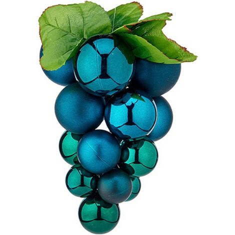 Bolas de Navidad - Uvas - Plástico - Azul - Gran Formato