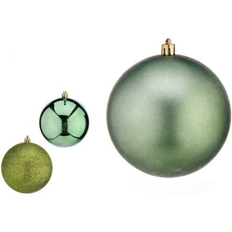 Bolas de navidad verde plástico ø 10 cm 6 unidades