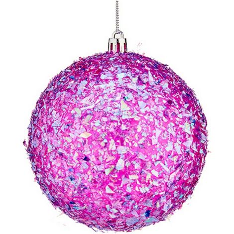 Bolas de Navidad - Violeta - Diámetro 10 cm - Lote de 20 - Objetos decorativos