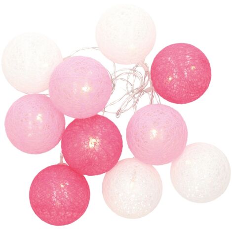 Bolas hilo rosa, fucsia y blanco 2700K 1,80M