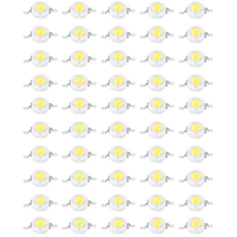 Bolas LED SMD de alta potencia de 1W para iluminación DIY - Paquete de 100 (blancas)