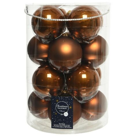 Bolas navideñas colgantes de cristal 8 cm Canela. 16 de septiembre