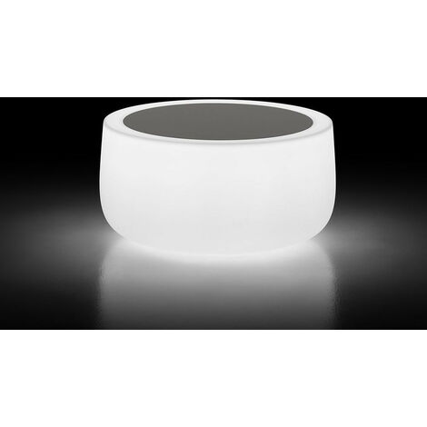 Bold T. Luminoso Luce fredda - Per uso esterno - Nero tavolo tavolino basso per interno esterno originale Plust in polietilene di design moderno bar caffè ristorante hotel