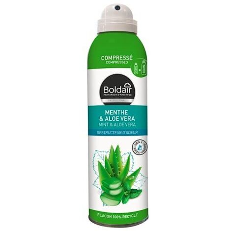 BOLDAIR - Boldair désodorisant compressé menthe et aloe 250ml
