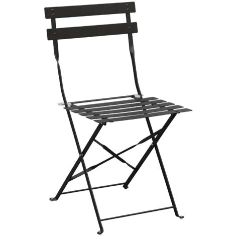 Bolero gh553 2 x sedie in stile nazionale per interni ed esterni, 800 mm x 387 mm x 471 mm, Nero