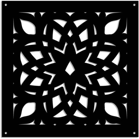 BOLERO - Pannello in PVC traforato - Parasole - Misura: 48x48 cm - Colore: nero