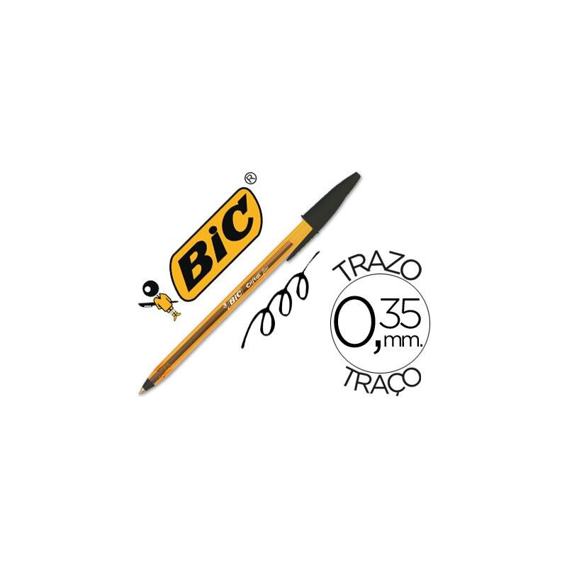 

Boligrafo bic cristal punta fina negro (pack de 50 uds.)