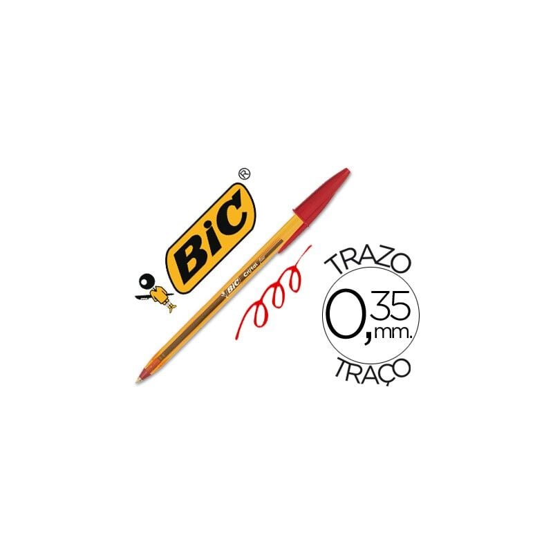 

Boligrafo bic cristal punta fina rojo (pack de 50 uds.)