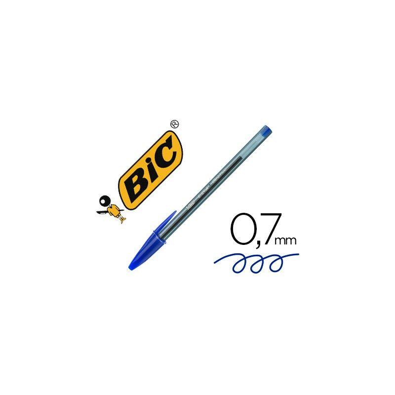 

Liderpapel - Boligrafo bic cristal ultrafine punta forma aguja 0,7 mm azul (pack de 20 uds.)