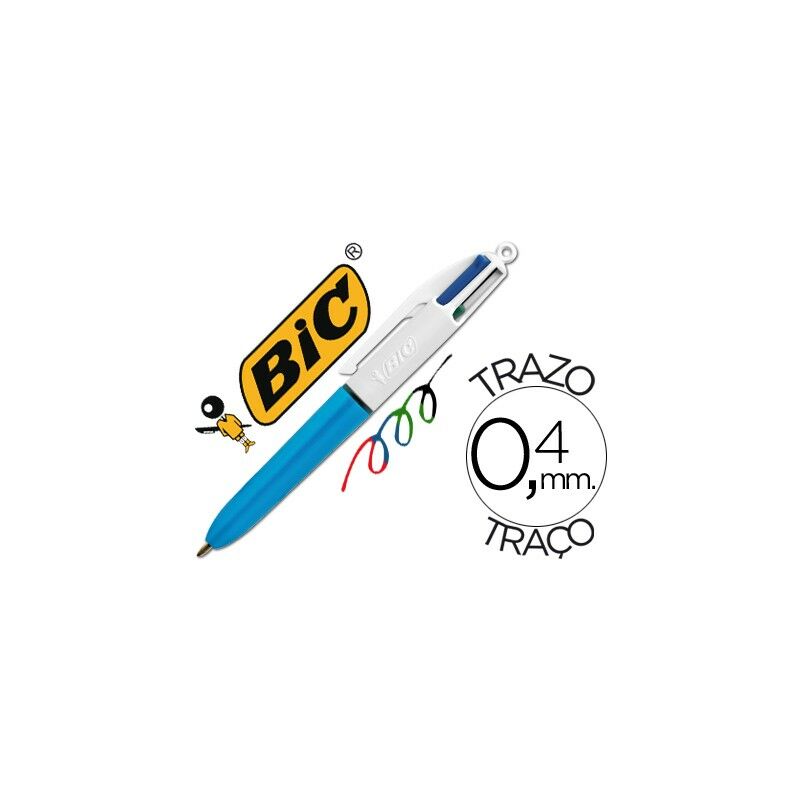 

Boligrafo bic cuatro colores mini punta media 1mm (pack de 12 uds.)
