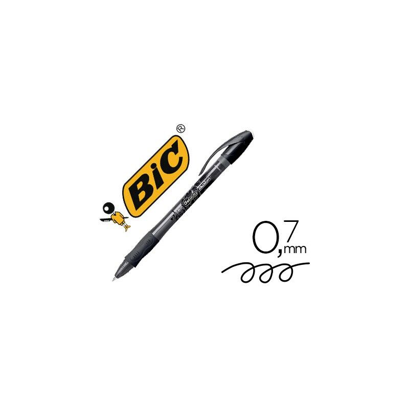 

Liderpapel - Boligrafo bic gelocity illusion borrable negro punta de 0,7 mm