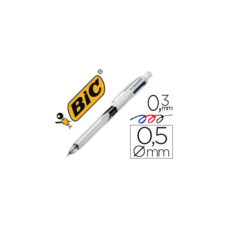 

Bic bolgrafo multifuncin de 3 colores y portaminas de 07mm con goma caja -12u-