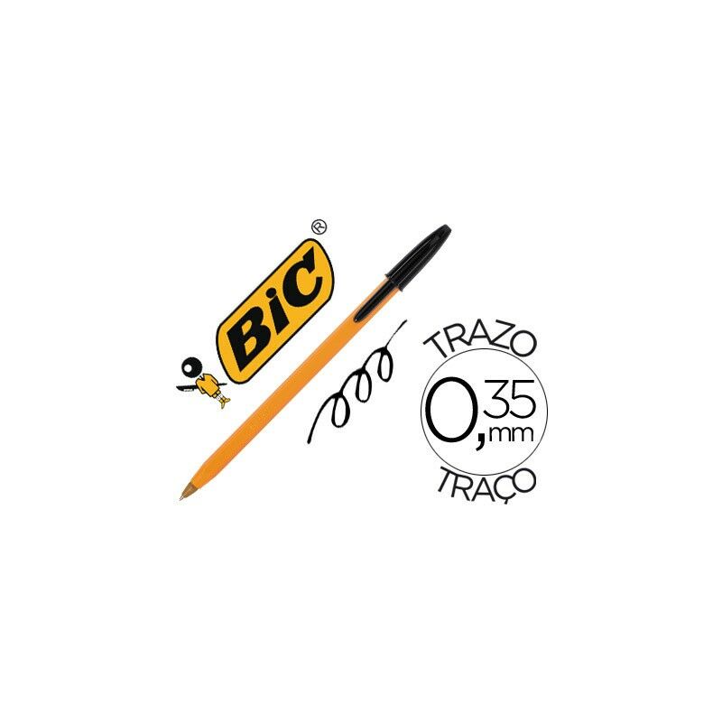 

Boligrafo naranja negro (pack de 20 uds.) - BIC