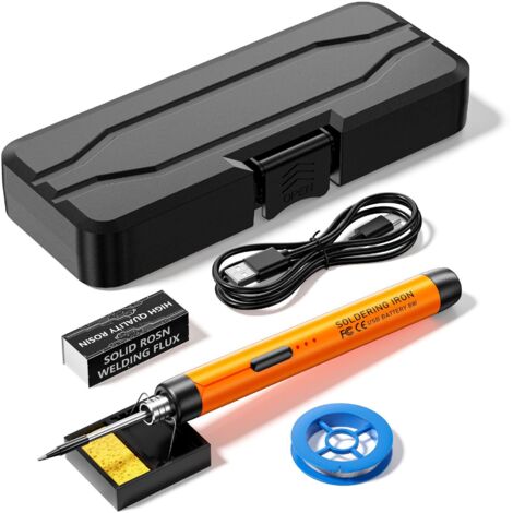Bolígrafo de soldadura eléctrico recargable, miniherramientas para el hogar, color naranja