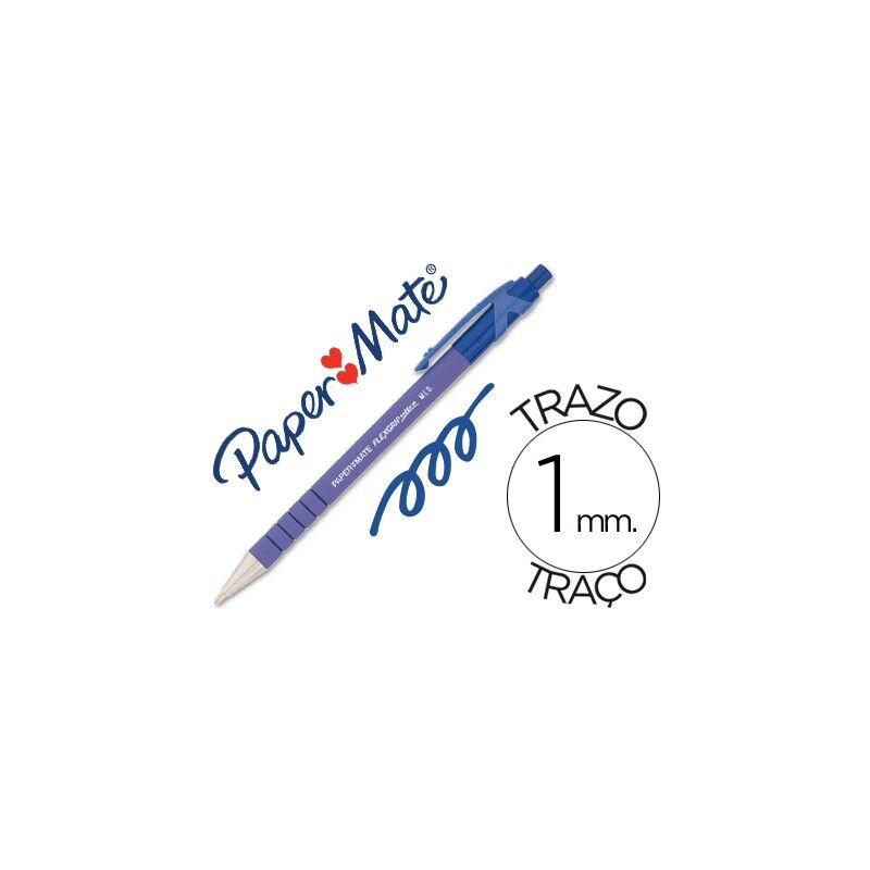 

Liderpapel - Boligrafo flexgrip retractil azul (pack de 12 uds.)