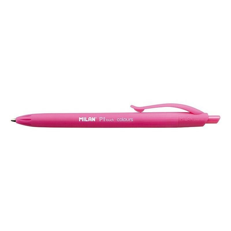 

Boligrafo milan p1 retractil 1 mm touch rosa (pack de 12 uds.)
