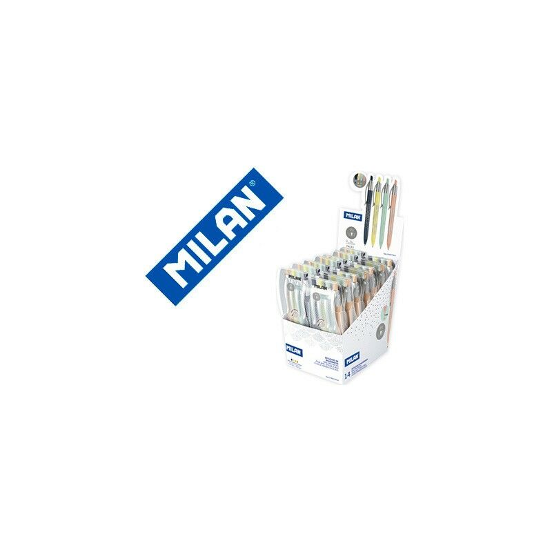 

Milan boligrafo p1 silver 4 colores expositor -14u-