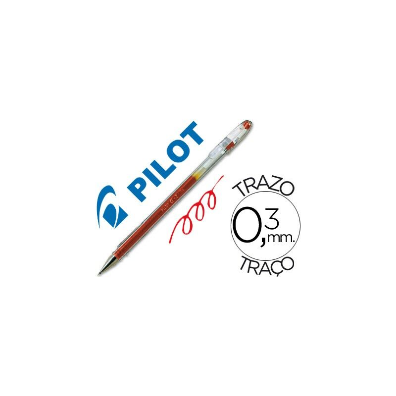 

Boligrafo pilot g-1 rojo tinta gel (pack de 12 uds.)