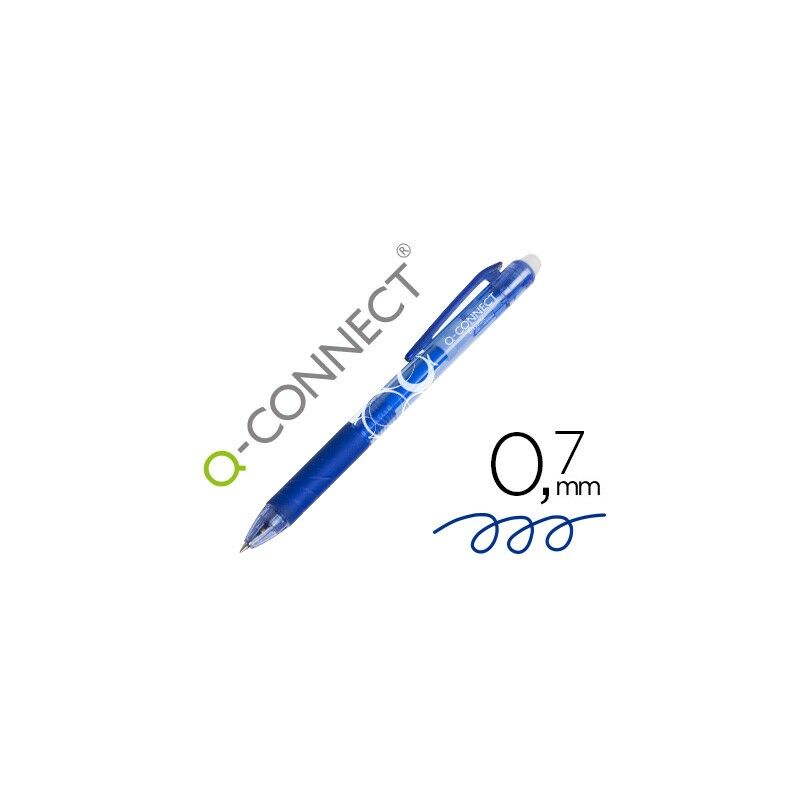 

Boligrafo q-connect retractil borrable 0,7 mm color azul (pack de 10 uds.)