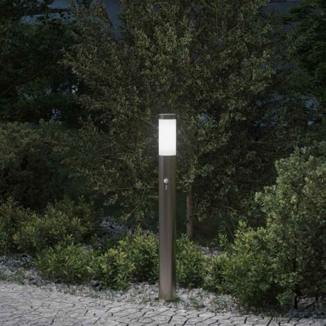 Bollard Light with Sensor 80 cm Stainless Steel IP44 vidaXL