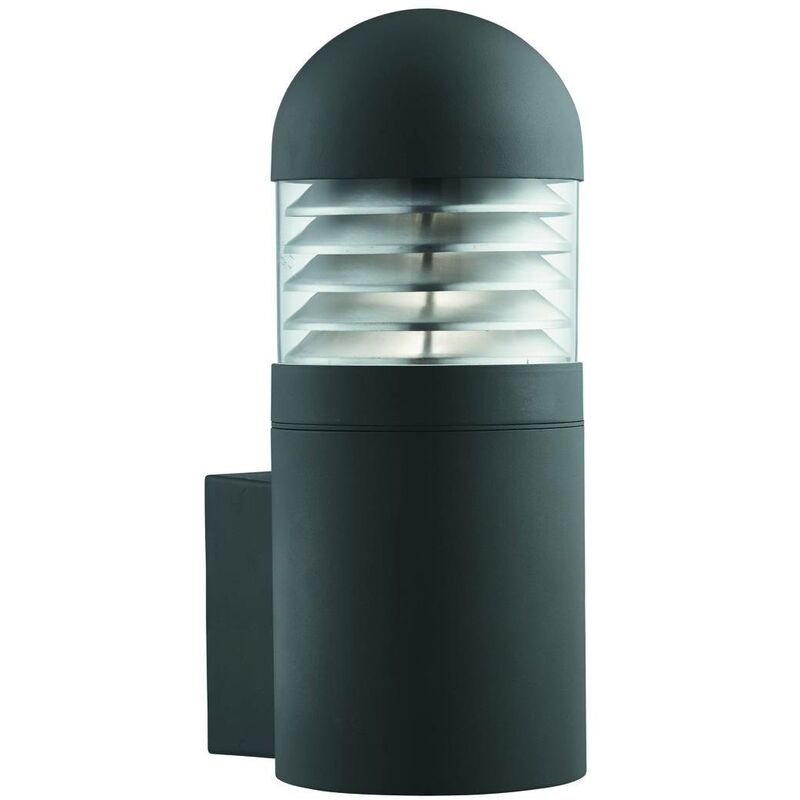 Searchlight Bronx - 1 Light Outdoor Large Wall Light Black with Polycarbonate Shade IP44, E27