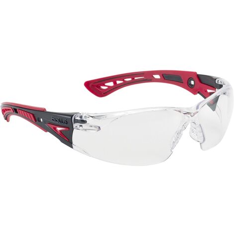 Bollé Schutzbrille RUSH+, Bügel rot/ schwarz, Modell RUSHPPSI PC-Klar