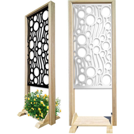 BOLLE - Separè - Paravento modulabile - 70x190cm - in Legno e PVC - Colore: bianco