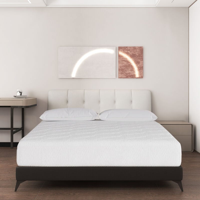 Bolli - Luxe Matelas 140x190 - Épaisseur 25cm - Matelas Mousse - Confort Mi-Ferme - Blanc - Développé & Produit en Europe