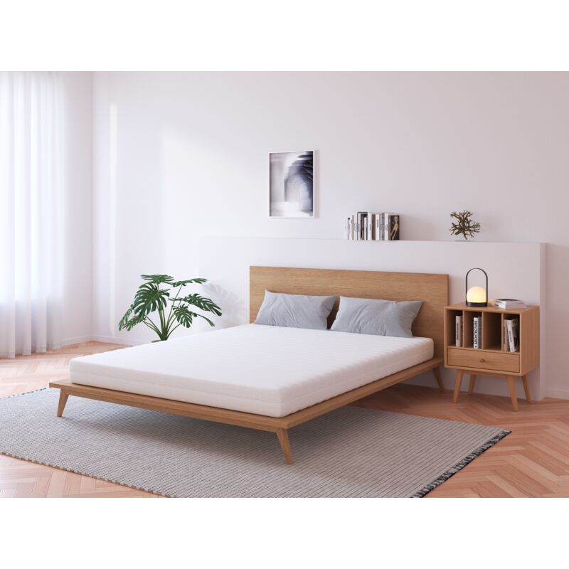 Bolli - Matelas en Mousse 140x190, Matelas Amovible à 7 Zones de Confort, Réversible Été/Hiver, Respirable, Hauteur 14 cm (Matelas 140x190x14cm)