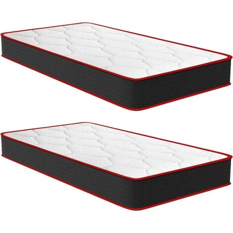 BOLLI Lot 2 90x200 - Épaisseur 16cm - Luxe Matelas de Lit d'Adulte et d'enfant - Mousse à Mémoire - 7 Zones de Confort Mousse Mémoire Adaptative